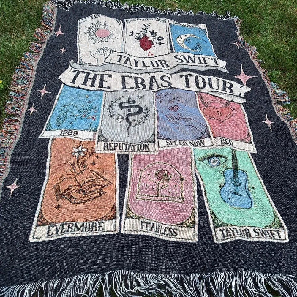 RARE Taylor Swift The Eras Tour Woven Throw Blanket 72x48